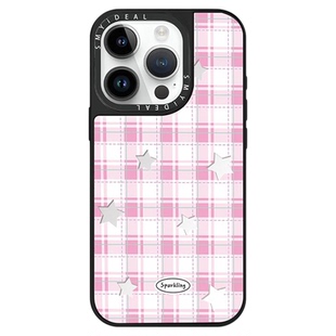 格子星星适用iPhone17Promax手机壳14磁吸苹果16Pro外壳15新款12网红13华为mate70小米17荣耀magic8vivox300