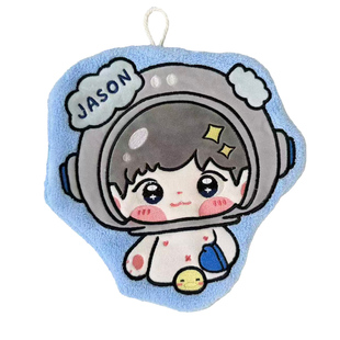 定制擦手巾卡通可爱厨房吸水挂式刺绣擦手巾速干儿童手帕周边定制