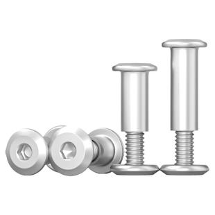 304不锈钢对锁螺丝螺母倒边内六角子母家具连接夹板对接螺栓M3-M8