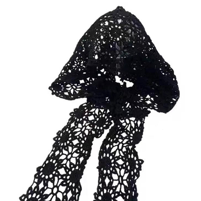 2025新款棉质镂空多用披肩帽子女