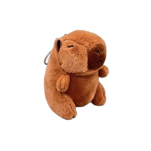 卡皮巴拉钥匙扣水豚玩偶抓娃娃机毛绒玩具公仔挂件礼物摆摊包配饰