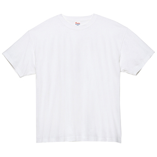 Printstar250g重磅短袖纯色小领口宽松圆领二本针印花定制团体服