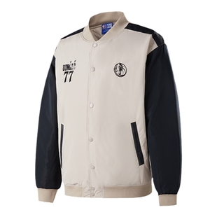 NBA官方库里/詹姆斯/东契奇冬季棉外套棉服保暖防风运动棒球夹克