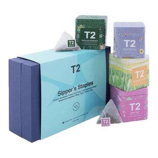 澳洲代购直邮T2送礼伴手礼明星系列Sippers Staples茶包锡罐礼盒
