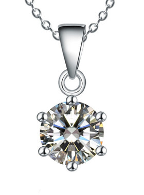 进口莫桑石1克拉女吊坠