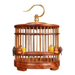 大叶黄花梨木蝈蝈笼子梅花顶蛐蛐笼蚂蚱螟虫笼手编笼饲养箱爬虫笼