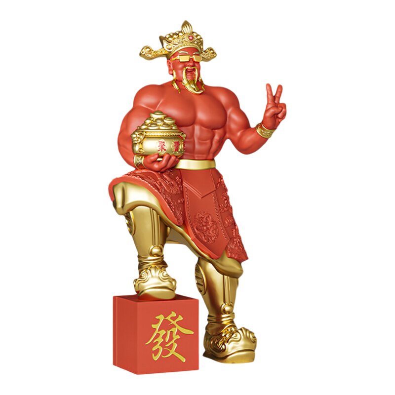 卡通肌肉财神爷2026新款树脂摆件