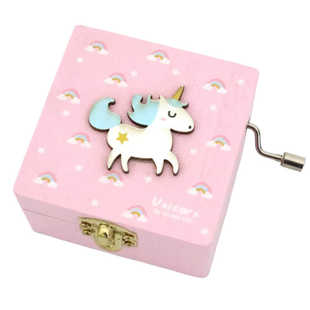 卡通少女八音盒手摇木质音乐盒动物天空之城学生创意节日生日礼物