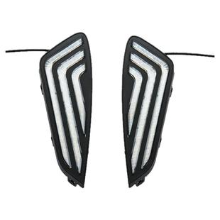 专用于丰田格瑞维亚日行灯改装前杠流水灯双色雾灯汽车用品配件