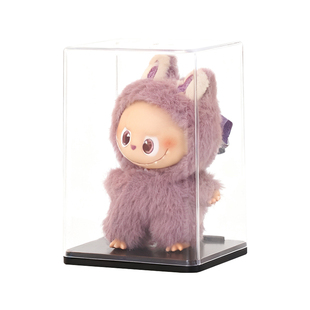 4代labubu展示盒单个透明适用拉布布泡泡玛特手办盲盒收纳展示架