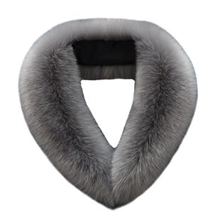 秋冬超大仿狐狸毛领子男女士西装领毛呢大衣青果领毛领子单买通用