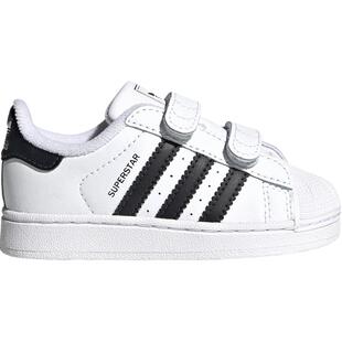 阿迪达斯儿童鞋板鞋2026春新款男女小童三叶草魔术贴小白鞋JI3988