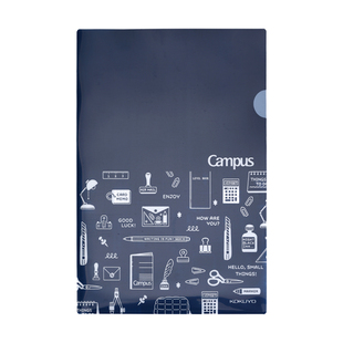 日本kokuyo国誉eric单片A4文件夹套装资料票据L型科目分类袋办公文件收纳册合同学生用试卷整理收纳袋4个装