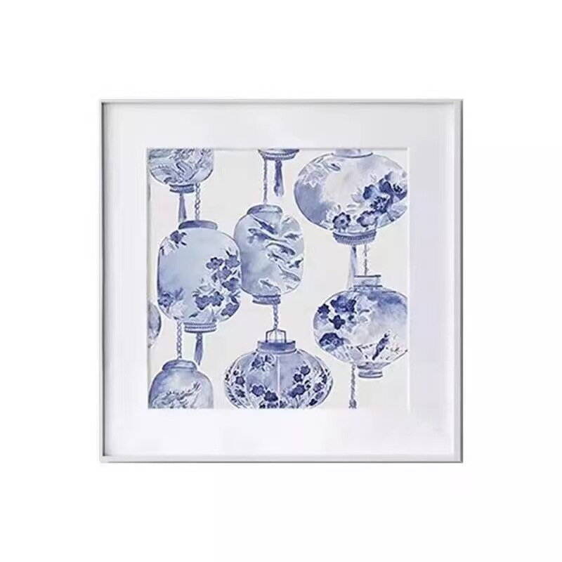 新中式复古静物油画背景墙方形画