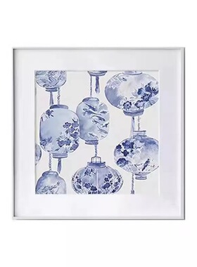 新中式复古静物油画背景墙方形画