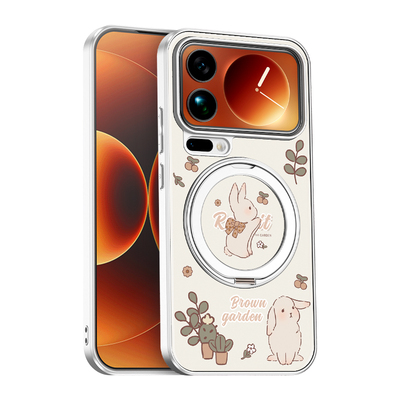 适用小米17可爱卡其兔磁吸支点壳