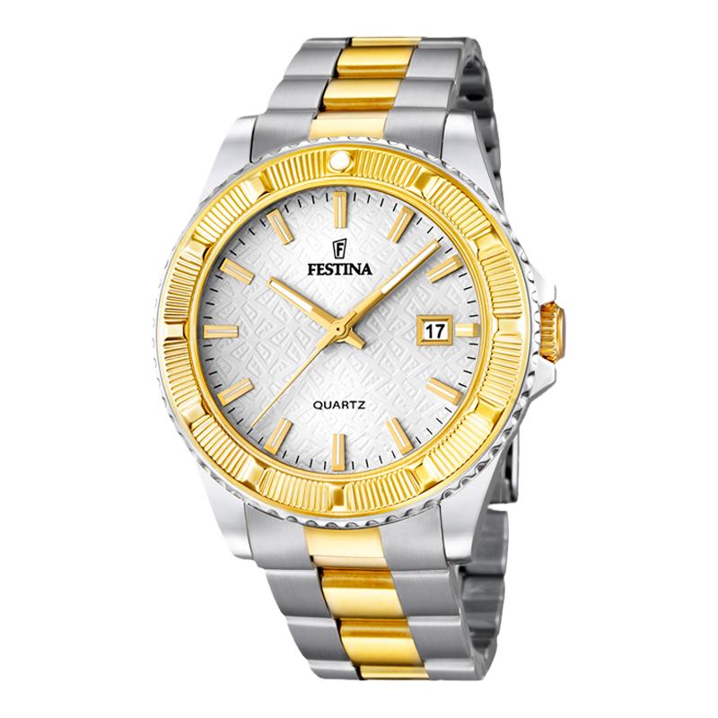 Festina法斯蒂纳男士手表钢带名牌腕表商务防水舒适休闲石英男表