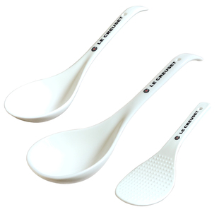 法国lecreuset酷彩大汤勺陶瓷长柄盛汤勺不粘米饭饭铲子汤匙调羹