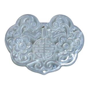 白蝶贝双孔福寿锁吊坠璎珞压襟项链手工材料花影梦古风汉服配件