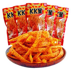德建KK星辣条零食湖南特产爆辣特辣麻辣豆皮整包网红怀旧休闲小吃