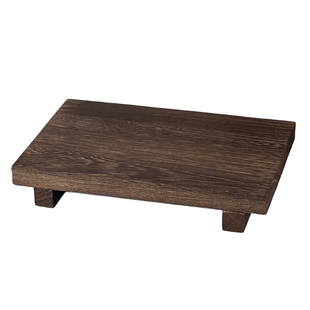 ins复古实木置物架桌面化妆品香水整理收纳架木质首饰展示架托盘