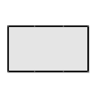 简易高清投影幕布自粘免打孔小尺寸投屏光子幕布宿舍金属抗光投影仪幕布家用白玻纤40/50/100/150/200寸定制