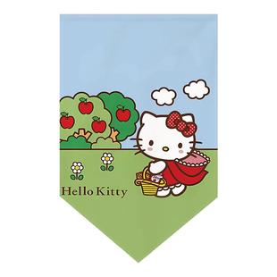 hellokitty门帘可爱卡通遮挡帘子凯蒂猫三角旗帘小红书同款装饰帘