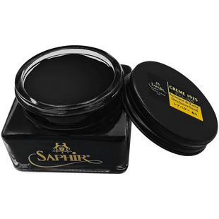 Saphir莎菲雅黑金鞋乳CREME 1925皮鞋补色上光鞋乳黑色无色鞋油