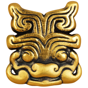 复古黄金做旧黑金饕餮十字金刚杵转运珠背云文玩长手链串足金999