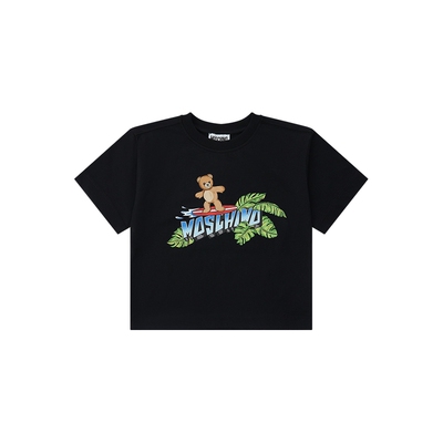 【季末特惠】Moschino/莫斯奇诺 26早春 儿童泰迪熊印花短袖T恤