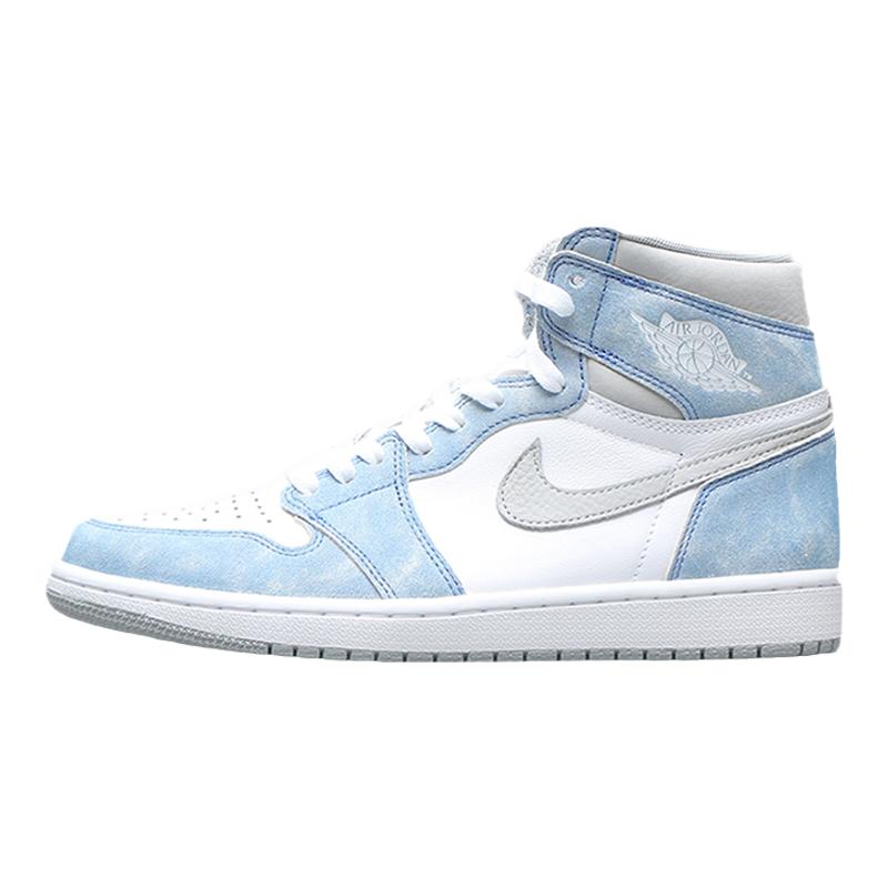 烽火体育 Air Jordan 1 AJ1水洗蓝雾霾蓝高帮篮球鞋575441-402