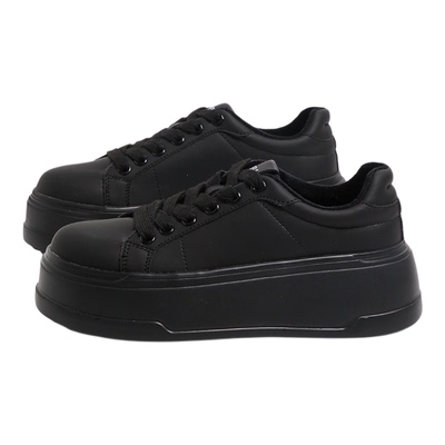 F21厚底小黑鞋女2026新款冬