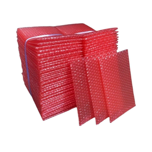 红色防静电气泡袋15*20cm 加厚防震泡沫袋包装气泡膜袋批发泡泡袋