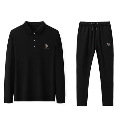 皮尔卡丹高端桑蚕丝休闲运动套装