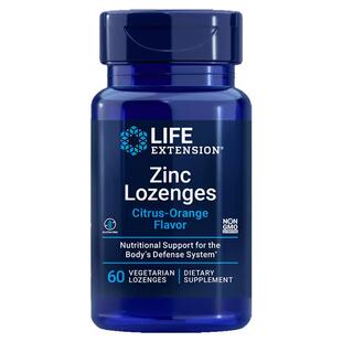 锌Zinc Lozenges 柑橘橙味60片促进食欲美国直邮Life extension