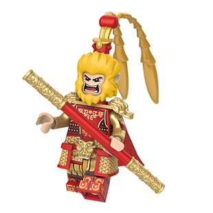 迪库积木西游记人仔儿童益智拼装孙悟空哪咤猪八戒牛魔王男孩玩具