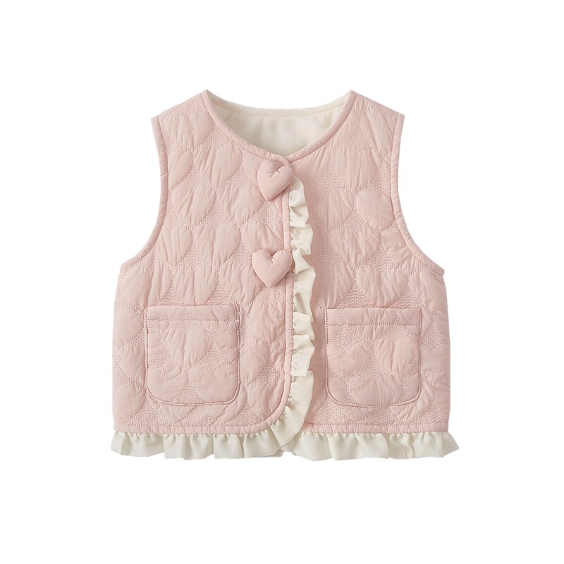 [秋冬新品]儿童马甲女款2025新款秋女孩夹棉背心女童冬装坎肩外穿