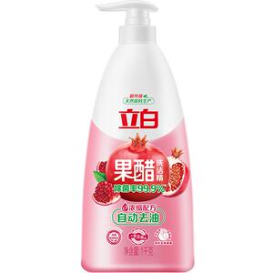 立白洗洁精洗涤灵天然果醋石榴醋1KG/瓶浓缩去油厨房洗碗果蔬净