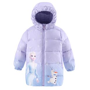 女童羽绒服冬季2025新款洋气儿童中长款外套女大童轻薄外出服童装