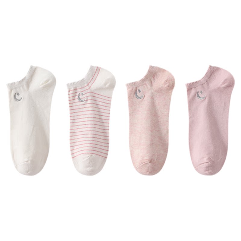 拉夏贝尔甜系少女短袜4双