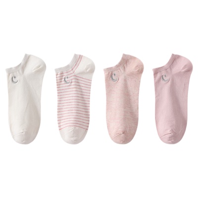 拉夏贝尔短袜女防滑不掉跟船袜