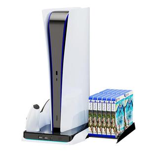 HONCAM原装PS5\slim\PRO散热底座主机支架带风扇ps5手柄充电收纳底座散热器手柄座充配件光驱数码版通用