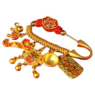 普陀山孕妇别针婴儿怀孕妈妈宝宝压夜班胸针惊护身符平安狗牙桃木