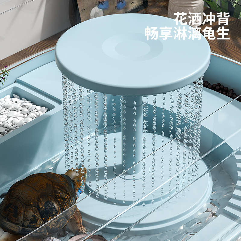 养乌龟专用饲养缸客厅家用小型生态造景水路两用晒台晒背豪华别墅