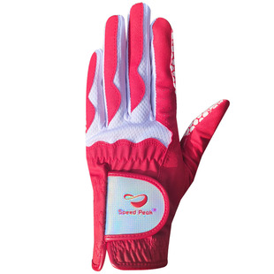 高尔夫球手套女款左右双手女士夏防晒球童专业红色韩国golf防滑