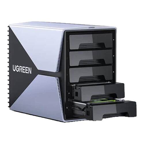 绿联硬盘盒五盘位100TB大容量扩容磁盘RAID阵列模式数据储存备份