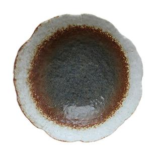 日本原装进口 手作陶器复古风樱花钵 日式和风传统釉下彩茶盘餐具