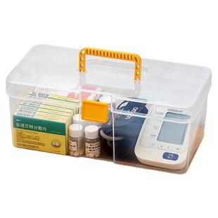 家用小型血糖仪收纳盒透明紧急医药箱便携式老人药品箱药物整理盒