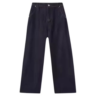 阔腿牛仔裤女2026新款秋季流行爆款高腰宽松梨型显瘦丹宁蓝直筒裤