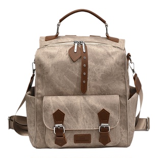 日系复古学院风双肩包女秋冬新款英伦时尚书包大容量简约旅行背包